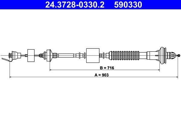 Cablu ambreiaj ATE 24.3728-0330.2