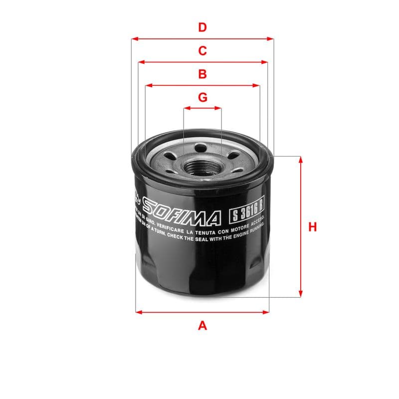 Filtru ulei SOFIMA S 3616 R