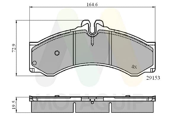 set placute frana,frana disc MOTAQUIP LVXL989