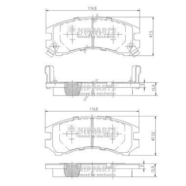 set placute frana,frana disc NIPPARTS J3601035