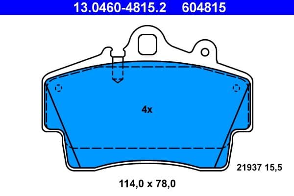 set placute frana,frana disc ATE 13.0460-4815.2