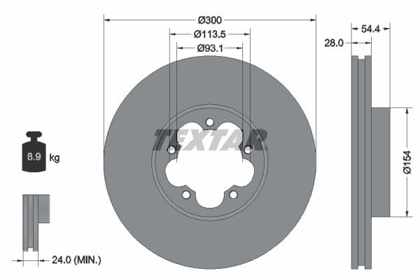 Disc frana TEXTAR 92231500