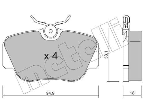 set placute frana,frana disc METELLI 22-0041-0