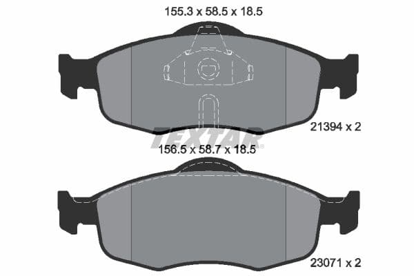 set placute frana,frana disc TEXTAR 2139408
