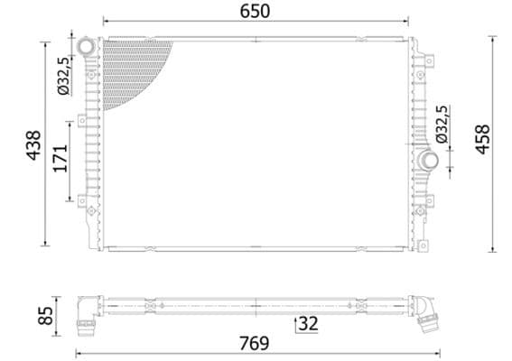 Radiator, racire motor MAHLE BEHR CR 2428 000S