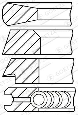 Set segmenti piston GOETZE ENGINE 08-172500-00