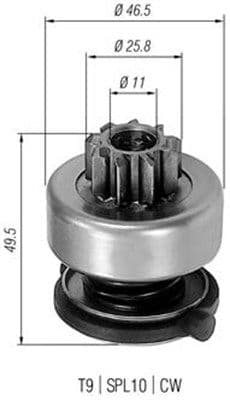 Pinion electromotor MAGNETI MARELLI 940113020301