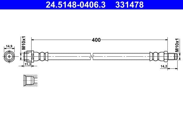 Furtun frana ATE 24.5148-0406.3