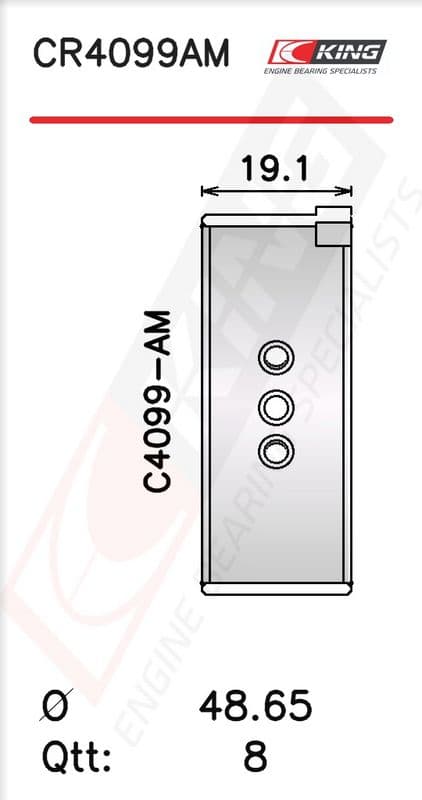 Cuzinet bielă KING CR4099AM 040