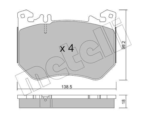 set placute frana,frana disc METELLI 22-1311-1