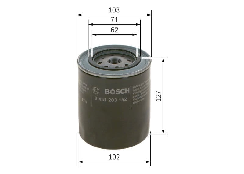 Filtru ulei BOSCH 0 451 203 152