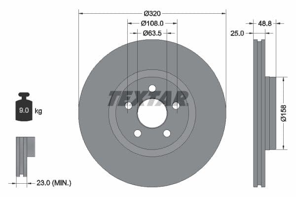 Disc frana TEXTAR PRO 92326103