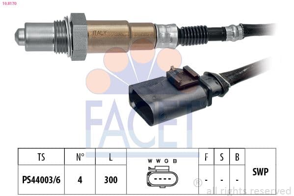 Sonda Lambda FACET Made in Italy - OE Equivalent 10.8170