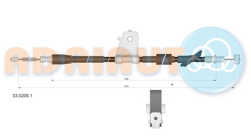 Cablu, frana de parcare ADRIAUTO 33.0205.1