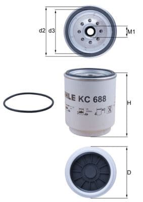 filtru combustibil MAHLE KC 688D