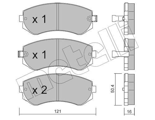 set placute frana,frana disc METELLI 22-0304-0