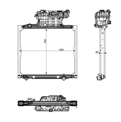 Radiator, racire motor MAHLE CR 702 001S