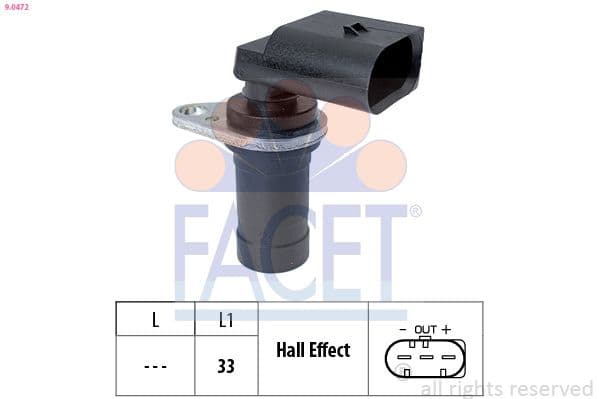 Senzor impulsuri, arbore cotit FACET Made in Italy - OE Equivalent 9.0472