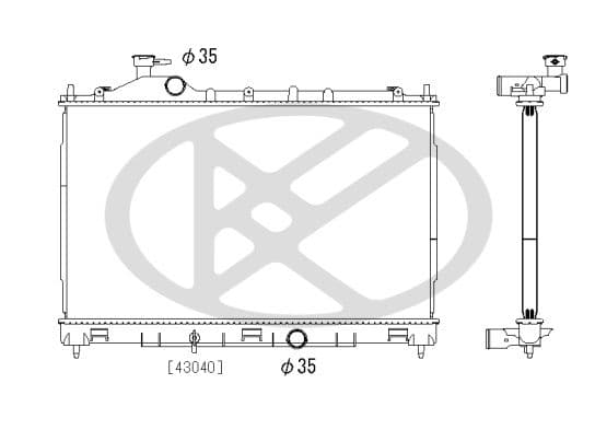 Radiator, racire motor KOYORAD PL033596