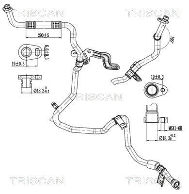 conducta presiune variabila,aer conditionat TRISCAN 9010 14007