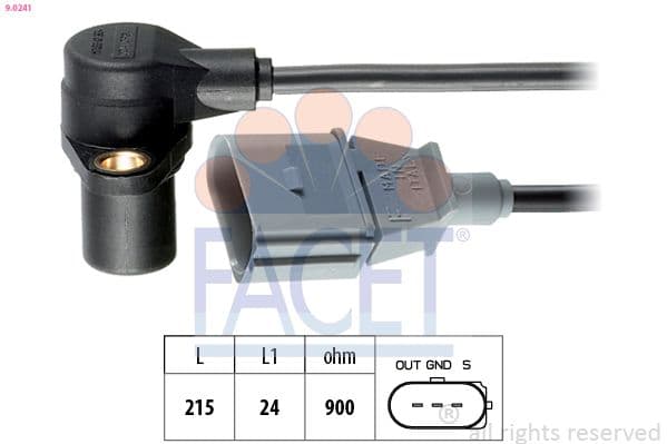 Senzor impulsuri, arbore cotit FACET Made in Italy - OE Equivalent 9.0241