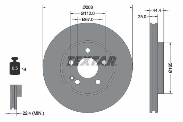 Disc frana TEXTAR PRO+ 92132005