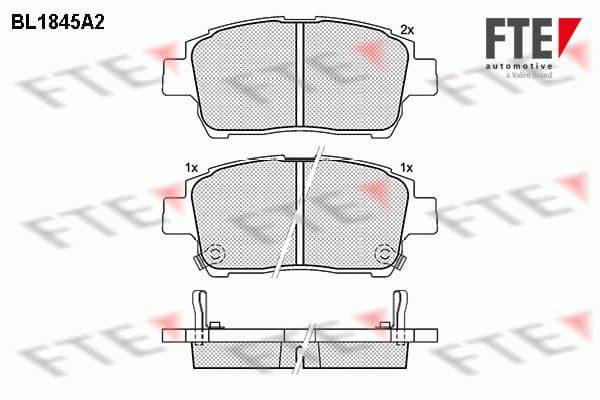 set placute frana,frana disc FTE 9010425