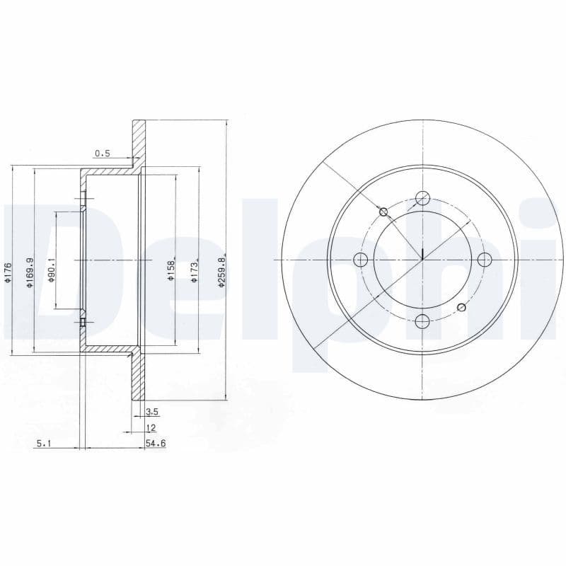 Disc frana DELPHI BG3609