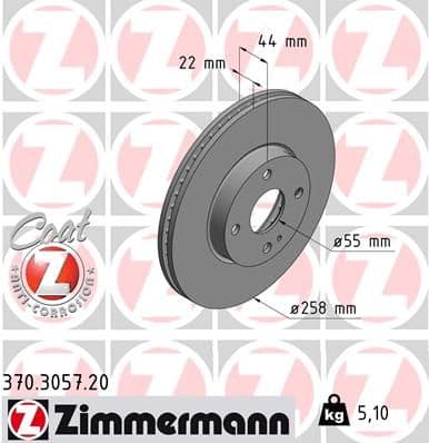 Disc frana ZIMMERMANN COAT Z 370.3057.20