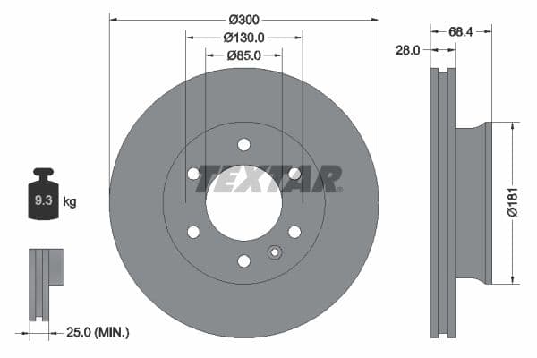 Disc frana TEXTAR PRO 93143203