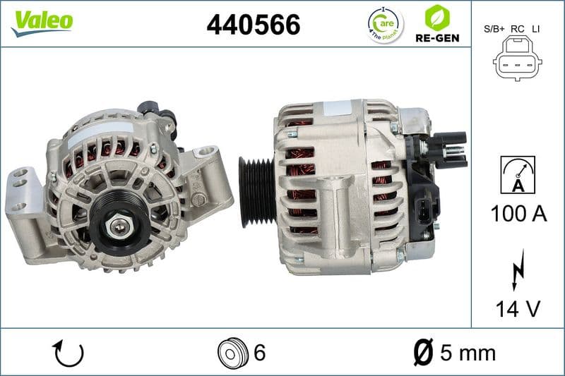 Generator / Alternator VALEO RE-GEN REMANUFACTURED 440566