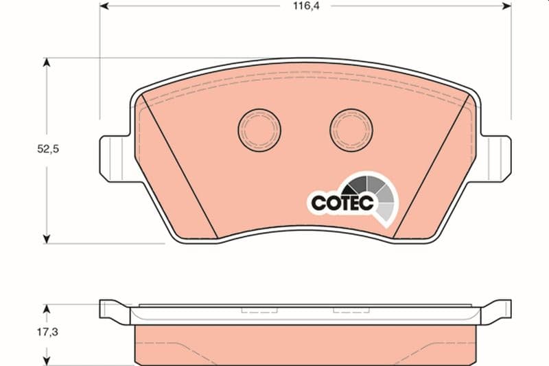 set placute frana,frana disc TRW COTEC GDB3332