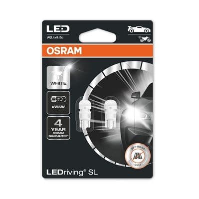 Set 2 becuri LED lumina alba pentru pozitie soclu W5W, OSRAM 2825DWP-02B