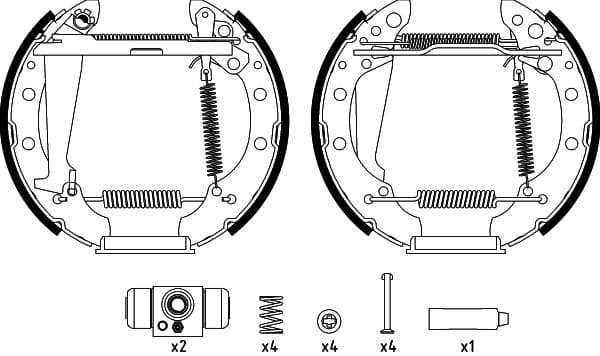 Set saboti frana TEXTAR Shoe Kit Pro 84044709
