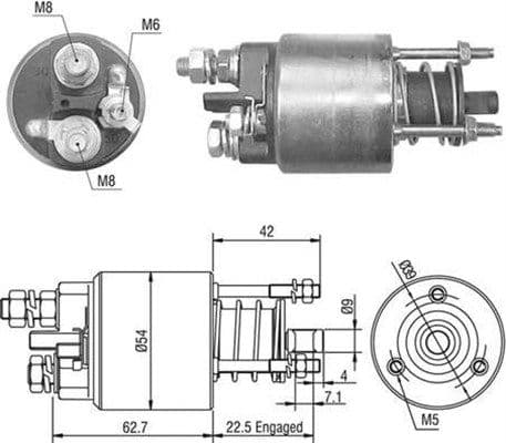 Solenoid, electromotor MAGNETI MARELLI 940113050491