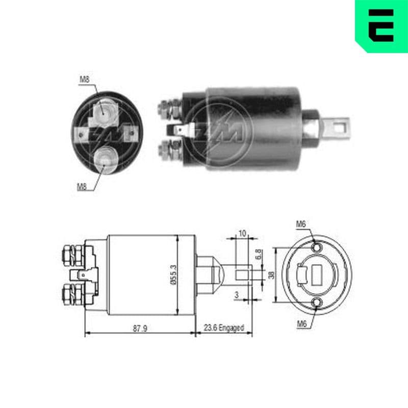 Solenoid, electromotor ERA ZM893