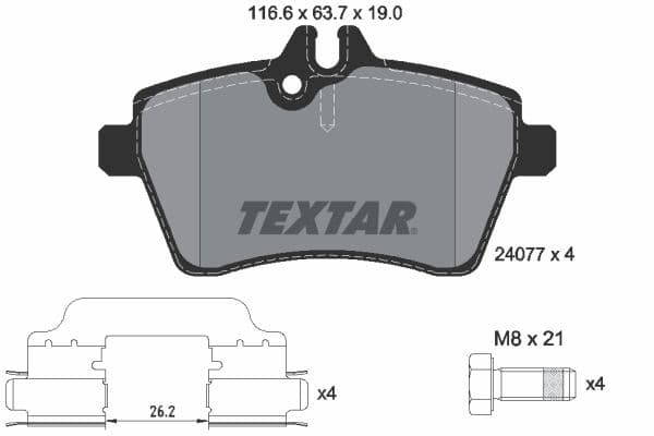 set placute frana,frana disc TEXTAR Q+ 2407702