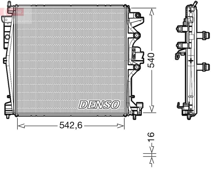 Radiator, racire motor DENSO DRM01004