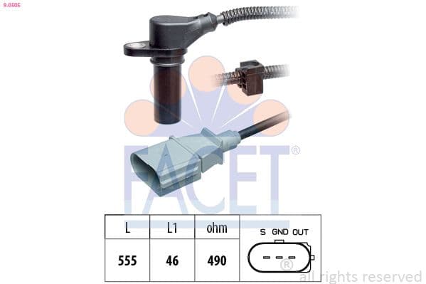 Senzor impulsuri, arbore cotit FACET Made in Italy - OE Equivalent 9.0505