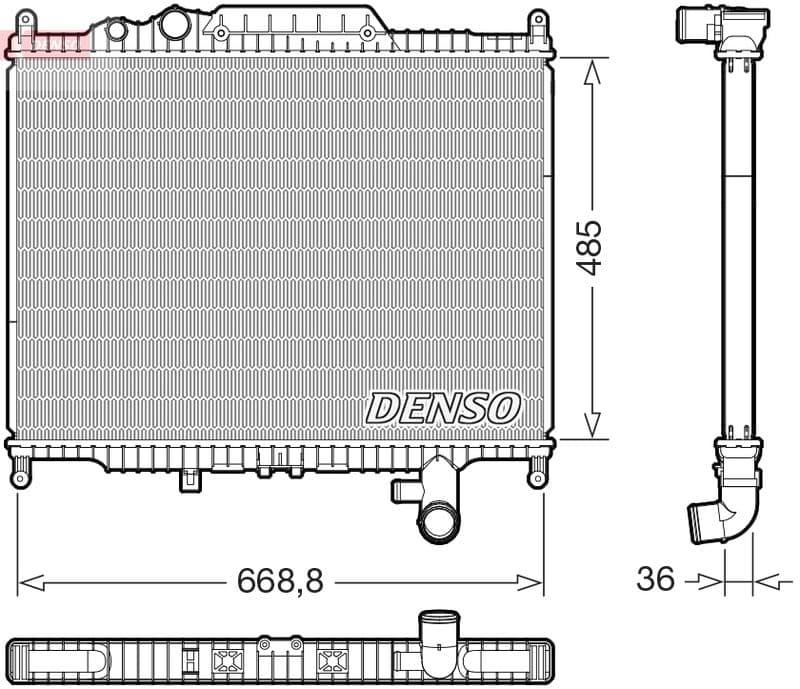 Radiator, racire motor DENSO DRM14003