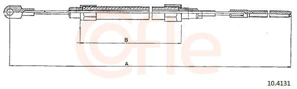 Cablu, frana de parcare COFLE 10.4131