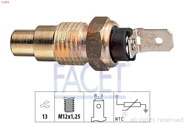 senzor,temperatura lichid de racire FACET Made in Italy - OE Equivalent 7.3078