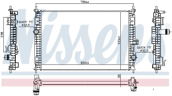 Radiator, racire motor NISSENS ** FIRST FIT ** 606342