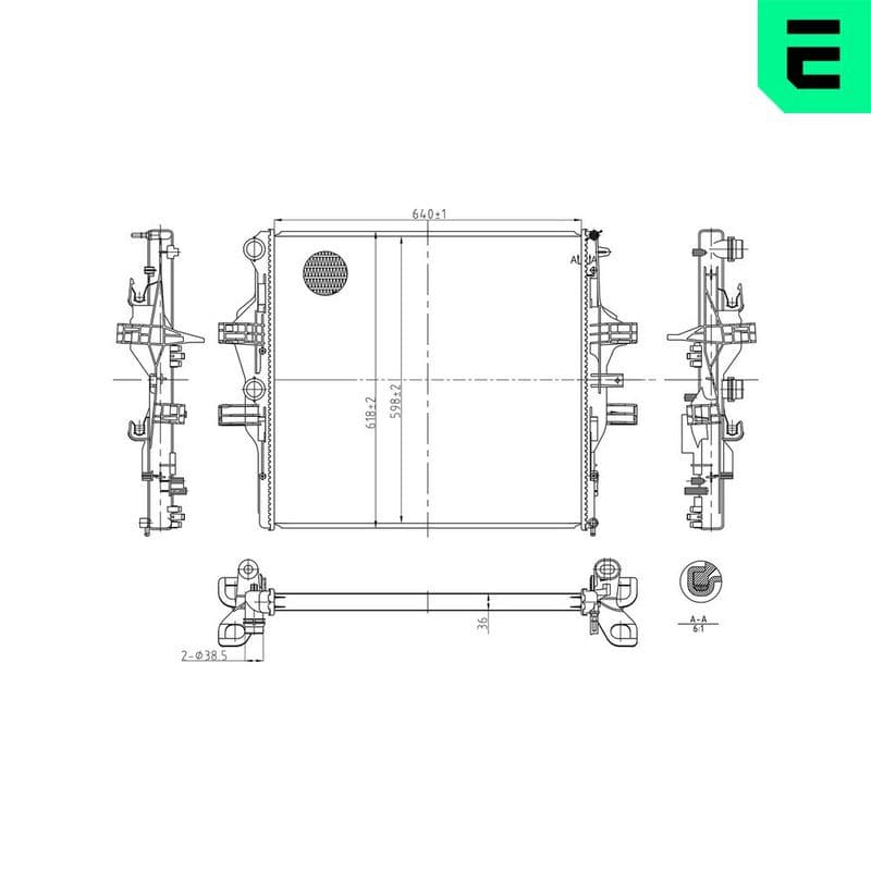 Radiator, racire motor ERA 673076