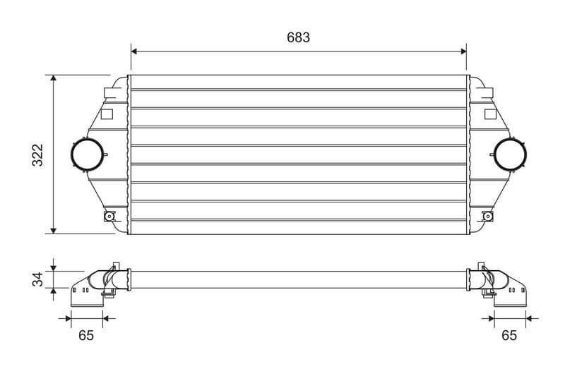 Intercooler, compresor VALEO 816851