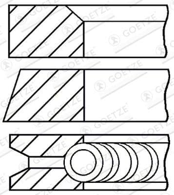 Set segmenti piston GOETZE ENGINE 08-502200-00