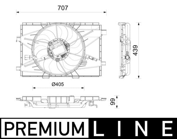 Ventilator, radiator MAHLE BEHR *** PREMIUM LINE *** CFF 664 000P
