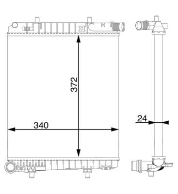 Radiator, racire motor MAHLE BEHR CR 1592 000S