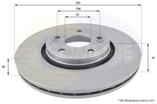 Disc frana COMLINE ADC1537V