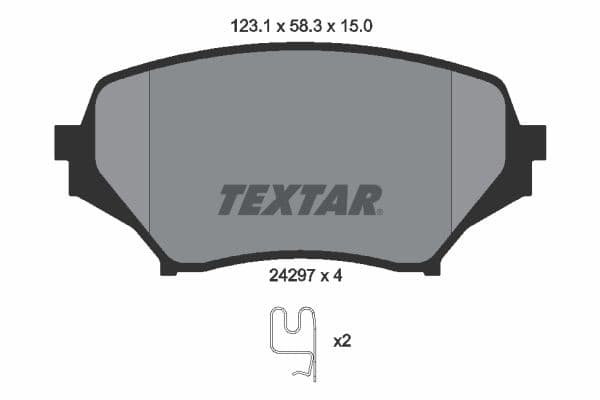 set placute frana,frana disc TEXTAR 2429701
